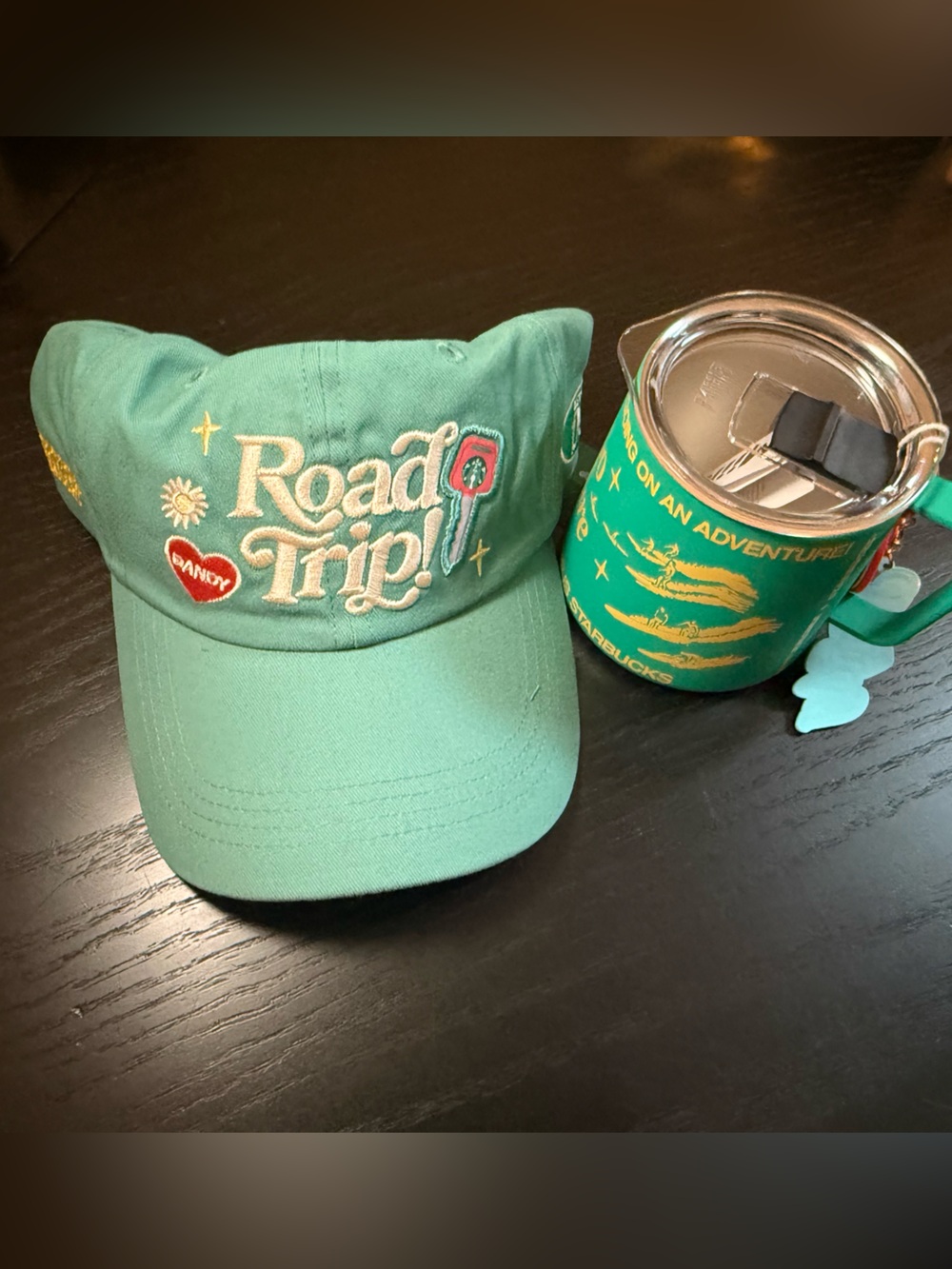 Starbucks Road Trip Collection Baseball Cap and Dandy Travel Mug - Teal